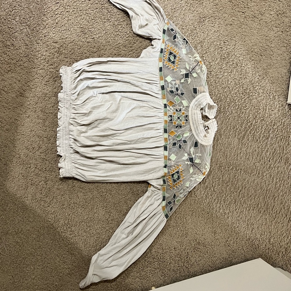 Free People XL mesh top